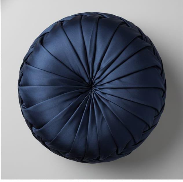 Satin Pintuck Round Floor Cushions.